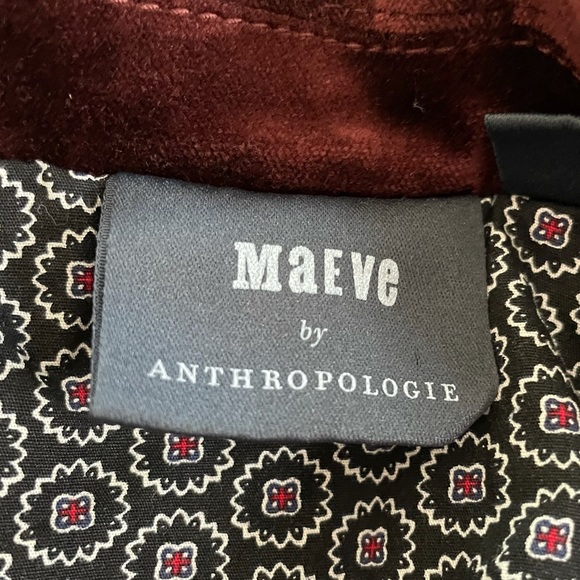 NWT Maeve by Anthropologie Velvet Blazer - sz 10 - Picture 7 of 7